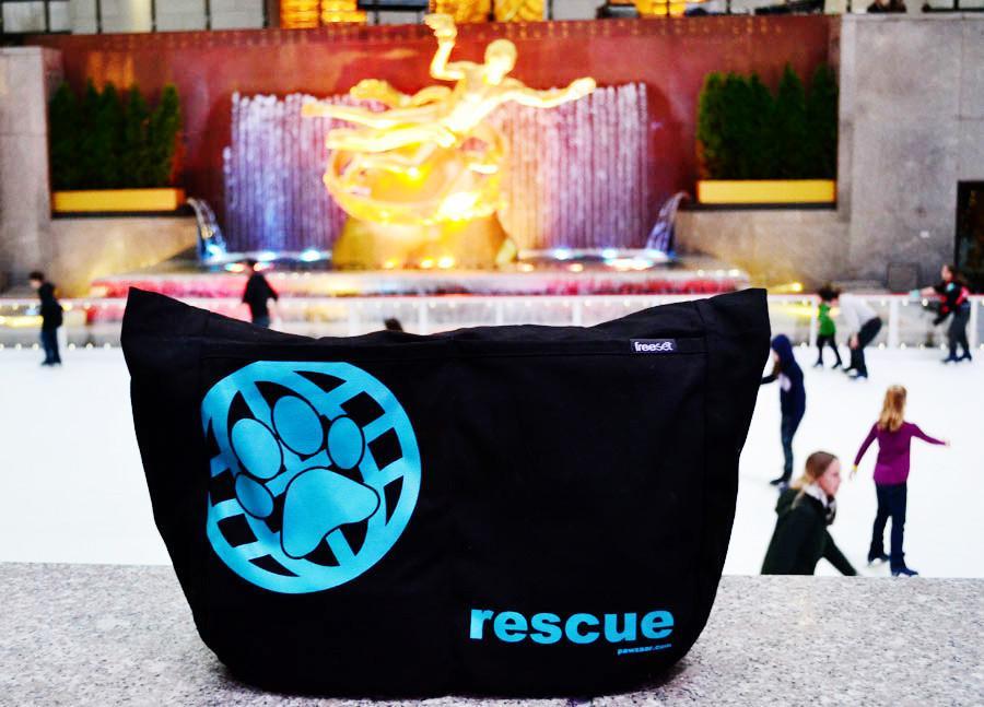 PawZaar.com Bags and Purses Black RESCUE Tote Bag