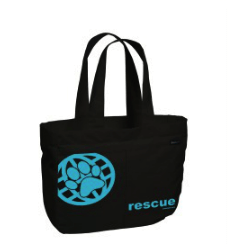 PawZaar.com Bags and Purses Black RESCUE Tote Bag