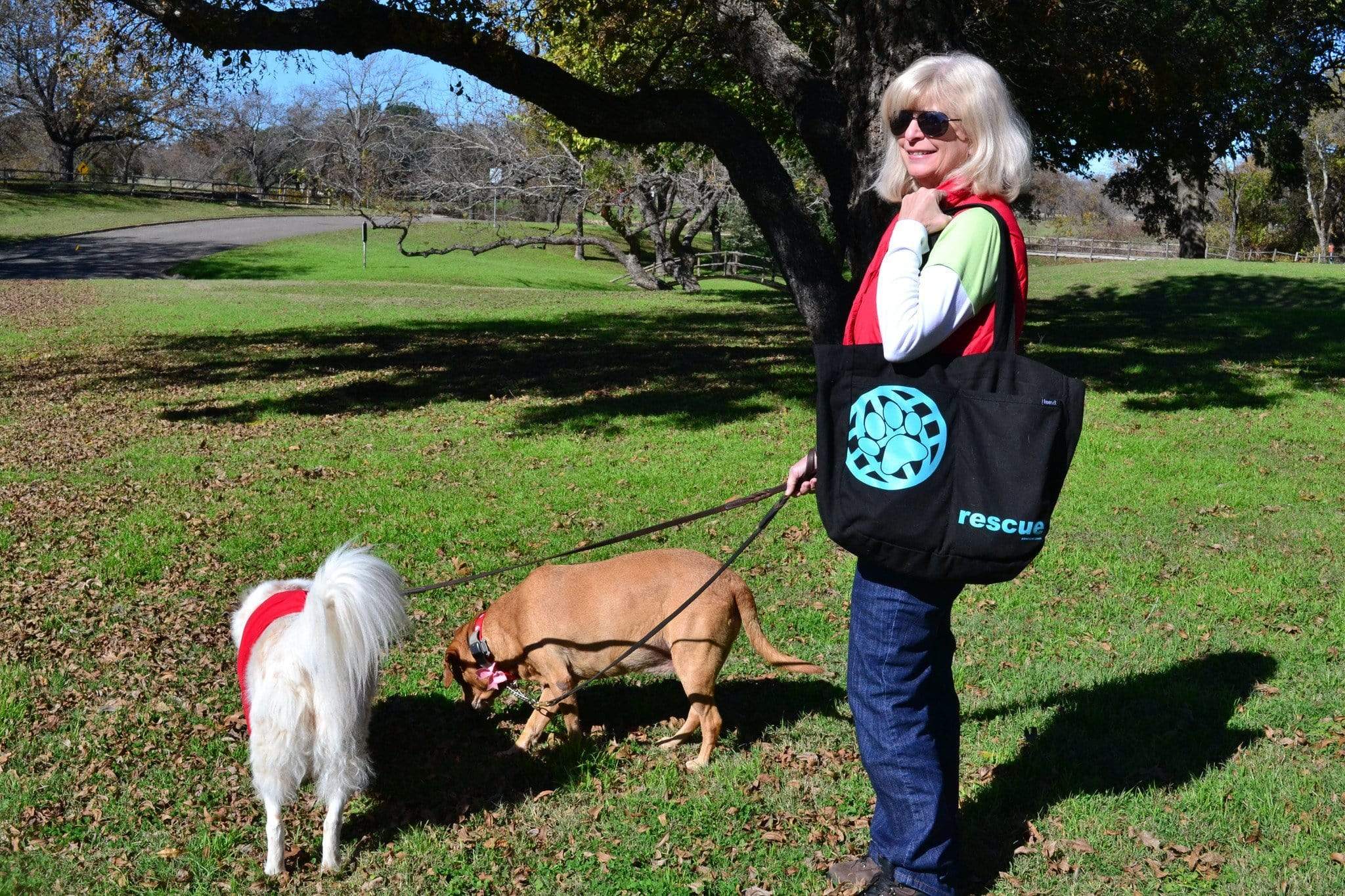PawZaar.com Bags and Purses Black RESCUE Tote Bag