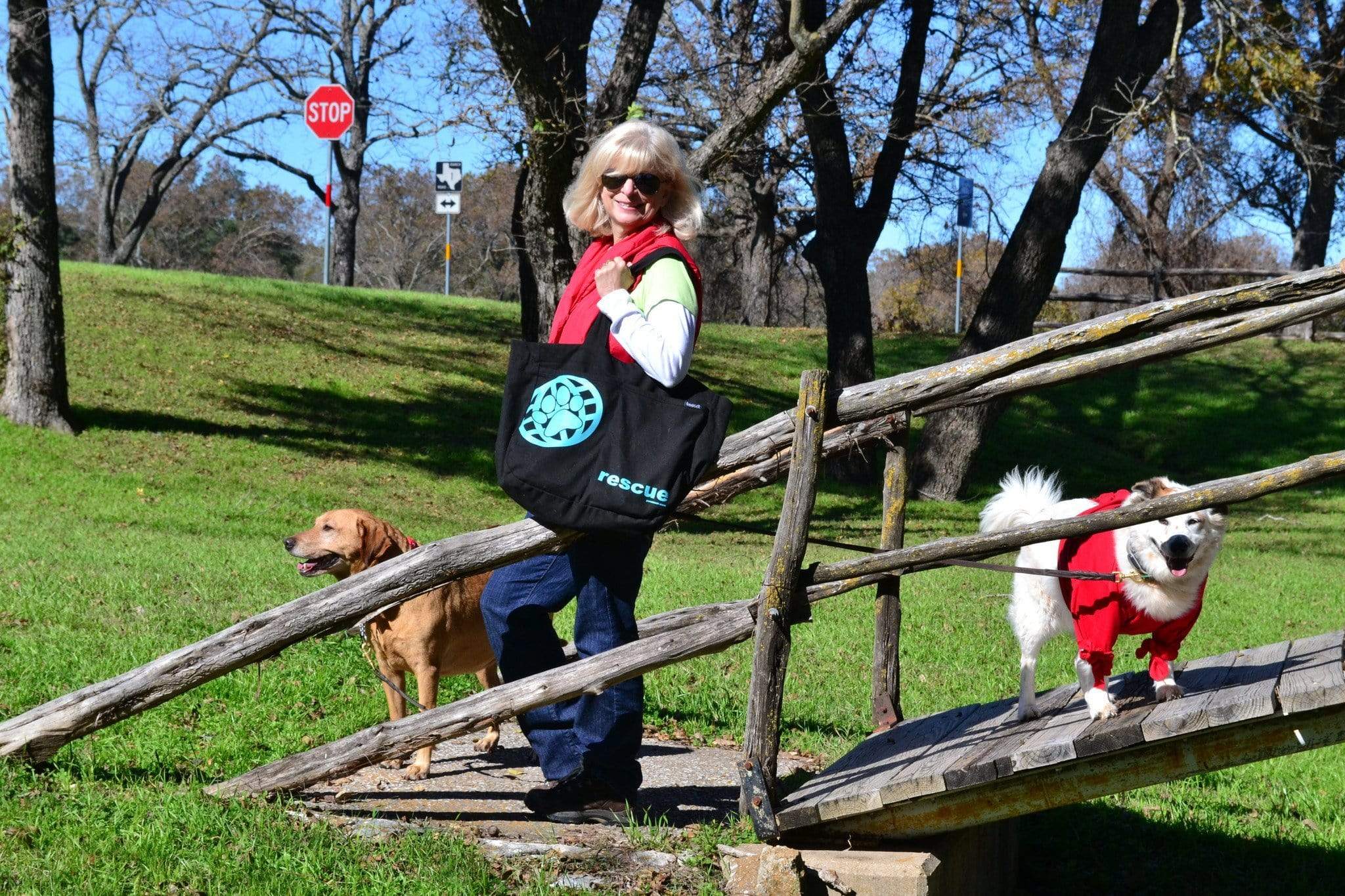 PawZaar.com Bags and Purses Black RESCUE Tote Bag