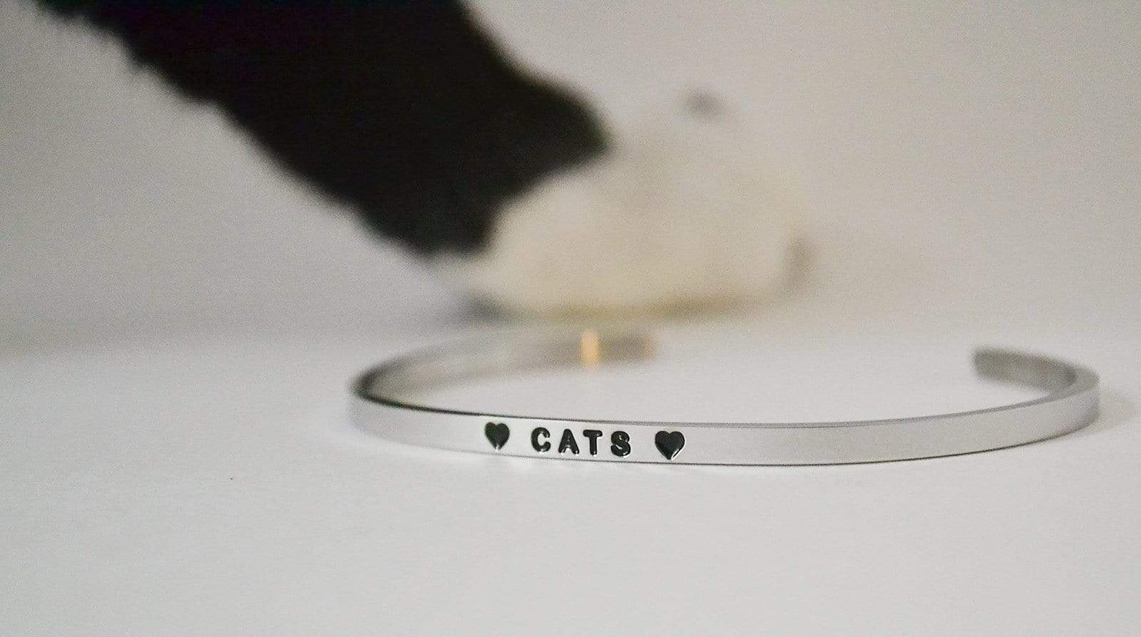 PawZaar.com Jewelry Stainless steel / OSFM CATS Cuff Bracelet | Paw Promise Charity Bracelets