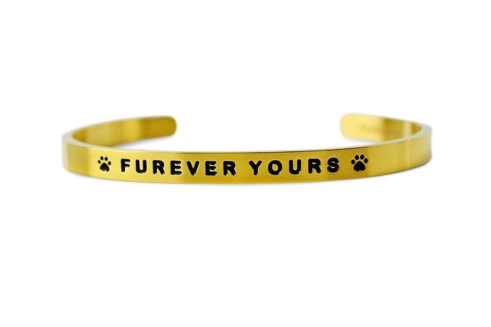PawZaar.com Jewelry Yellow Gold / OSFM FUREVER YOURS Bracelet | Paw Promise Charity Bracelets