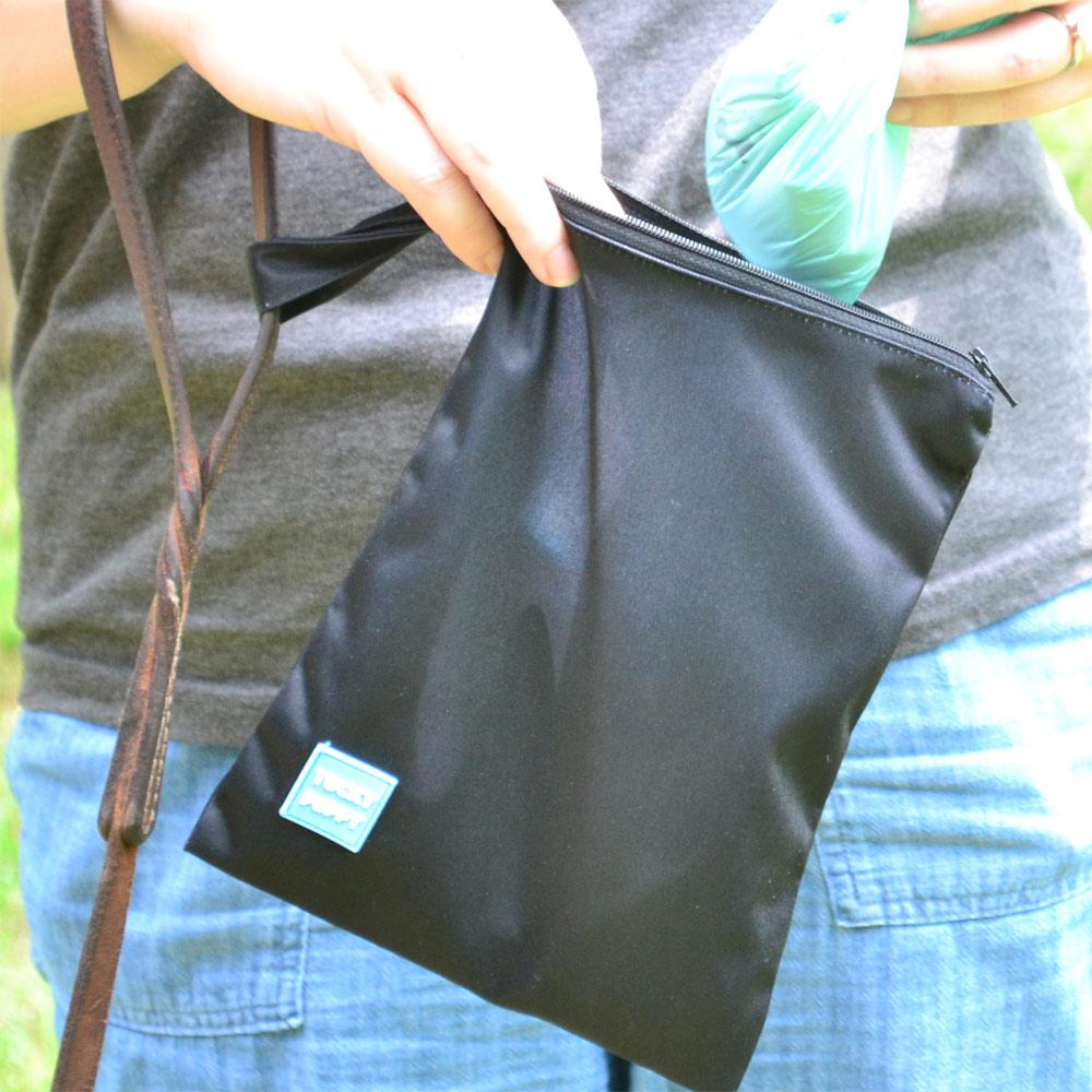 Yucky Puppy Bags and Purses EXTRA LARGE TWO SIZES--Black Yucky Puppy Dog Poop Bag Holders (Set of 2 Bags)
