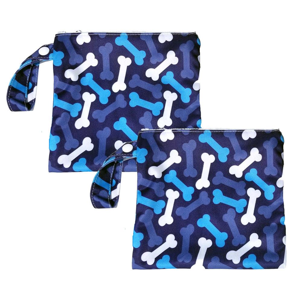 Yucky Puppy Blue Standard Yucky Puppy Dog Poop Bag Holders-- Blue or Pink/Purple Bone (Set of 2)--TWO SIZES