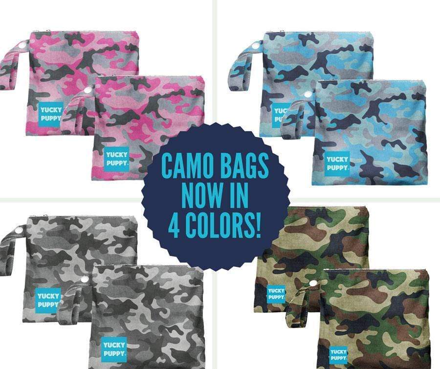Yucky Puppy Camo Dog Poop Bag Holders - FOUR COLORS (Set of 2)