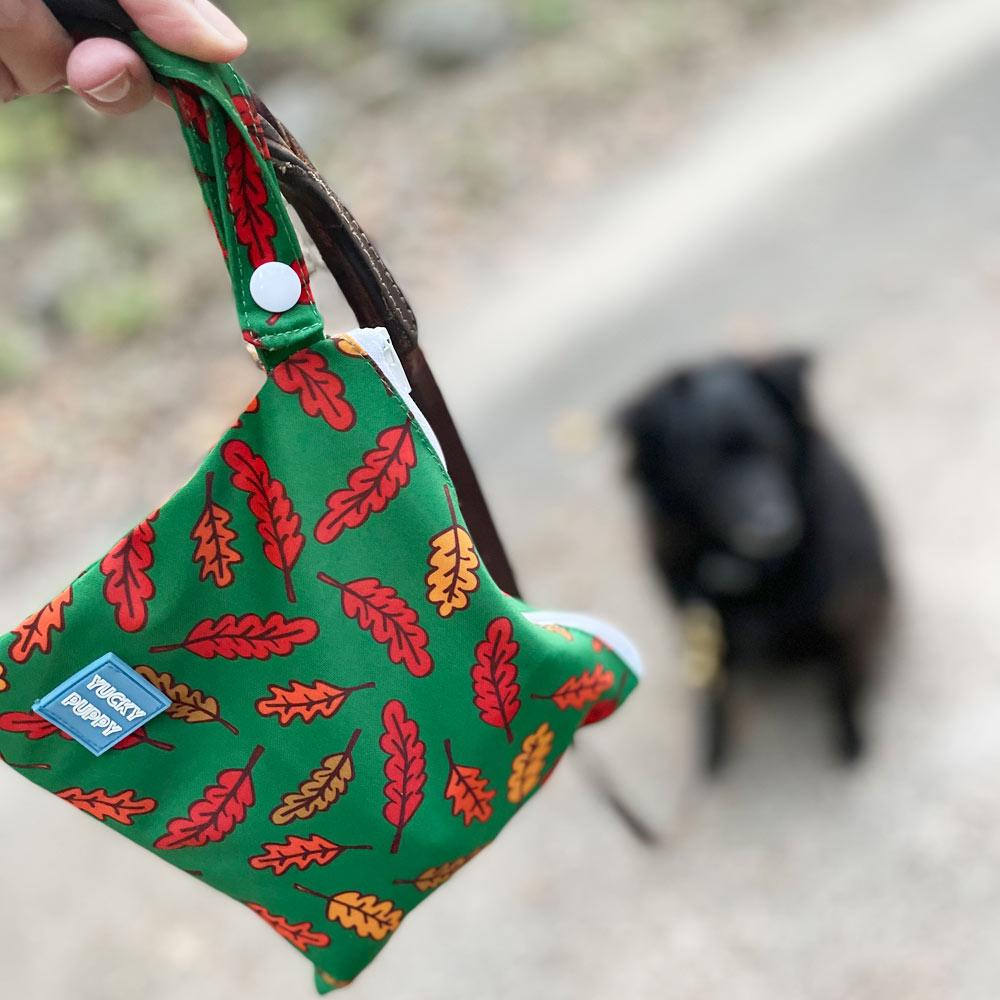 Yucky Puppy NEW Standard + XL Fall Leaves Dog Poop Bag Holders (Set of 2 Bags)