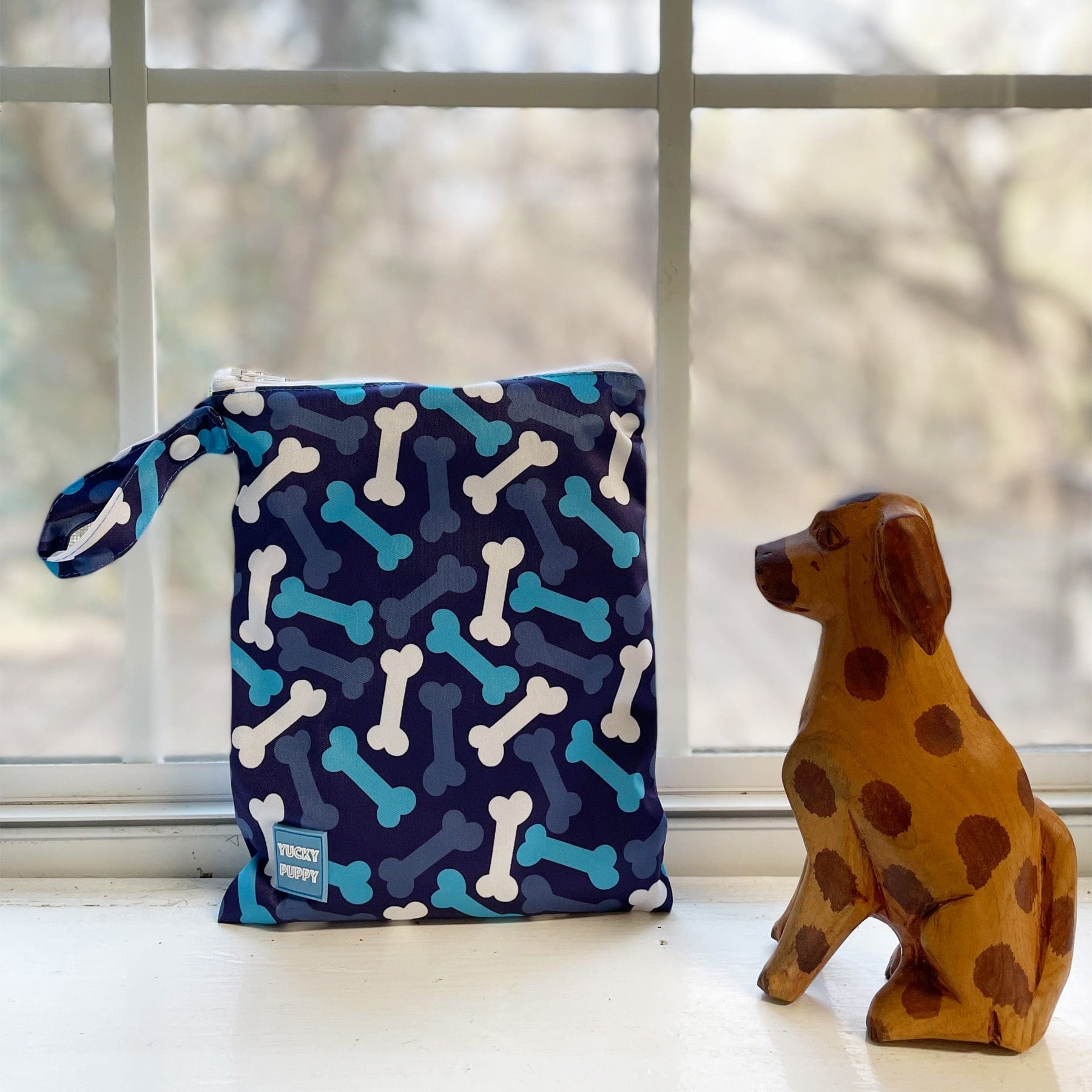 Yucky Puppy Pet Waste Bag Dispensers & Holders Yucky Puppy Dog Poop Bag Holders-- Blue or Pink/Purple Bone (Set of 2)--TWO SIZES