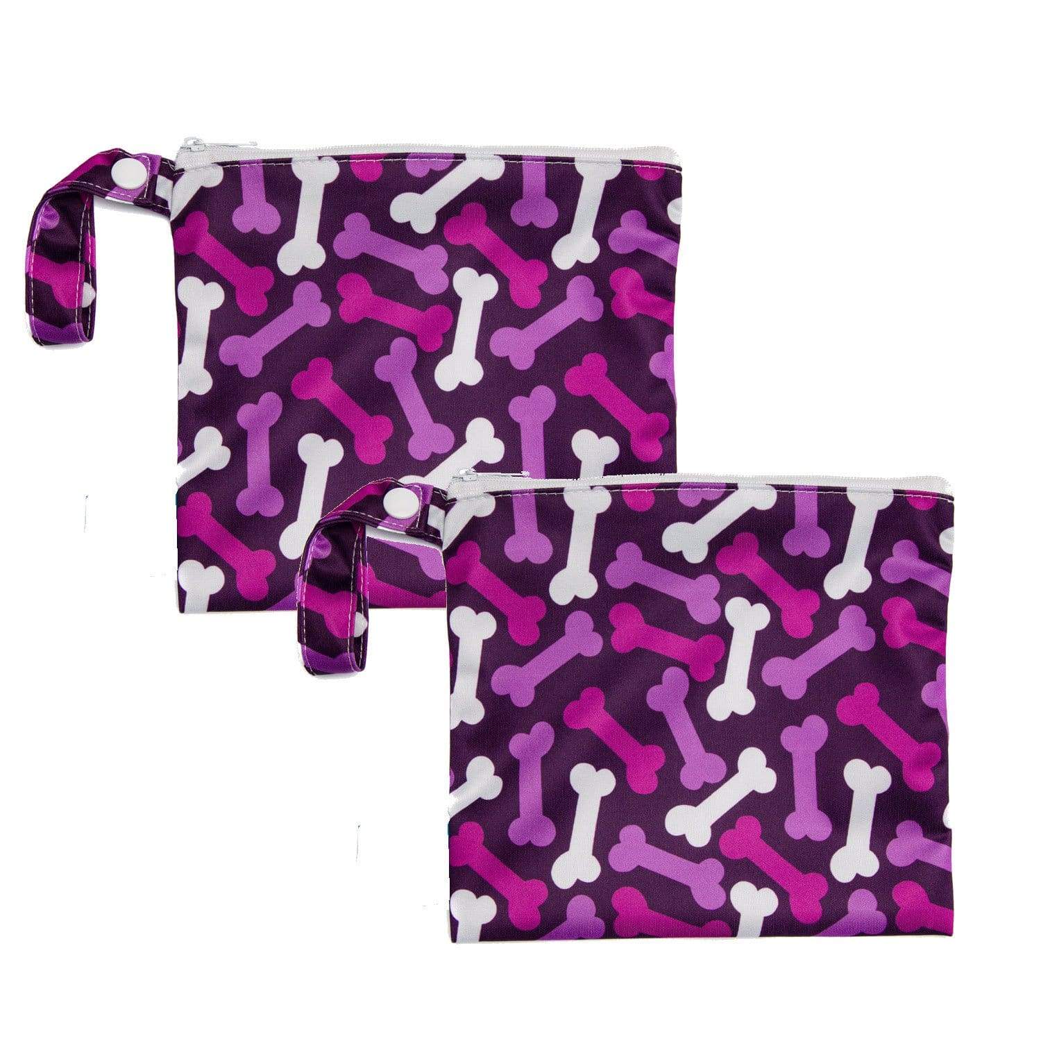 Yucky Puppy Pink-Purple Standard Yucky Puppy Dog Poop Bag Holders-- Blue or Pink/Purple Bone (Set of 2)--TWO SIZES