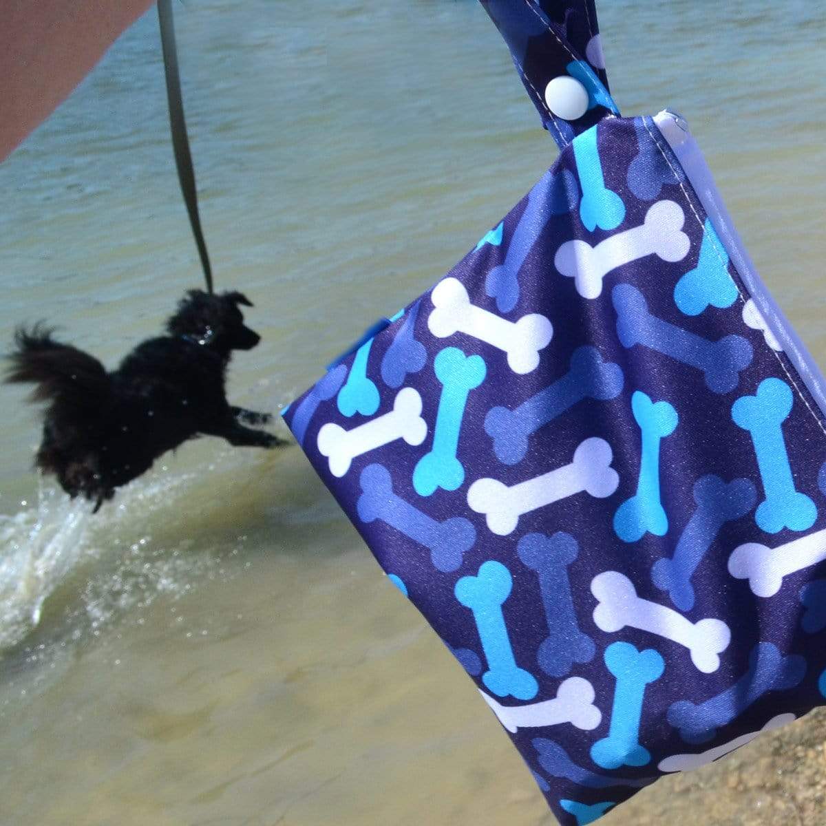 Yucky Puppy Yucky Puppy Dog Poop Bag Holders-- Blue or Pink/Purple Bone (Set of 2)--TWO SIZES