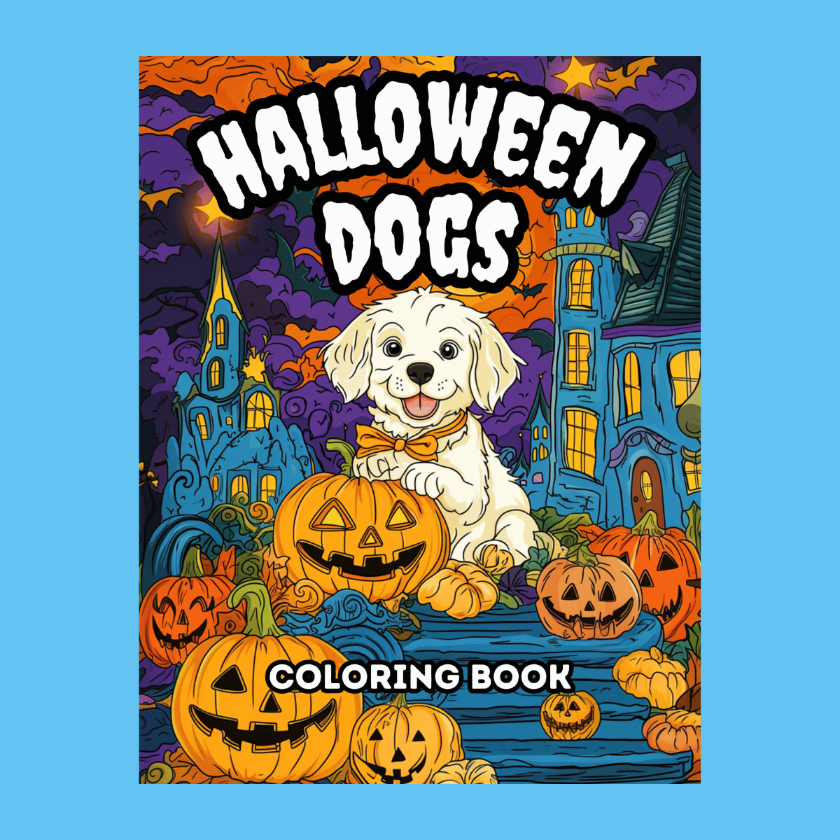 PRINTABLE Halloween Dogs Coloring Book