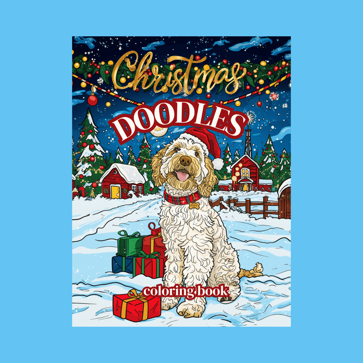 YUCKY PUPPY Digital Downloads PRINTABLE Christmas Doodles Coloring Book