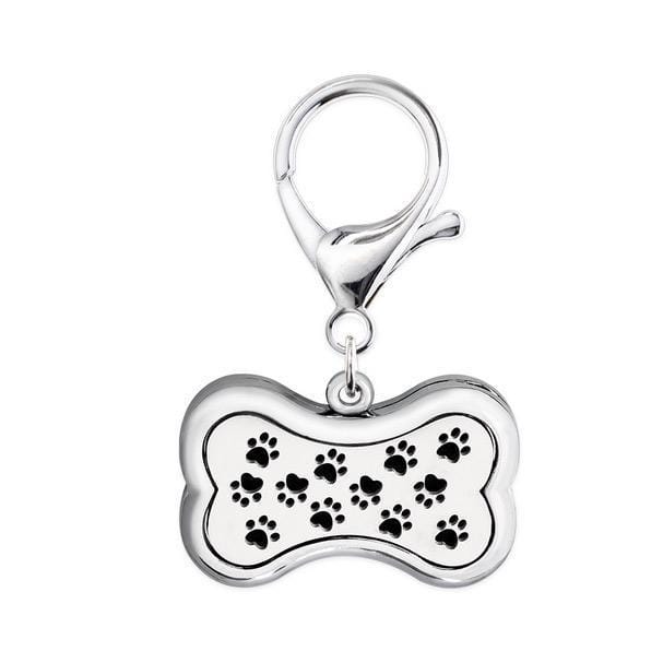 PawZaar Accessories Silver tone Dog Bone Aromatherapy Purse Locket or Key Ring