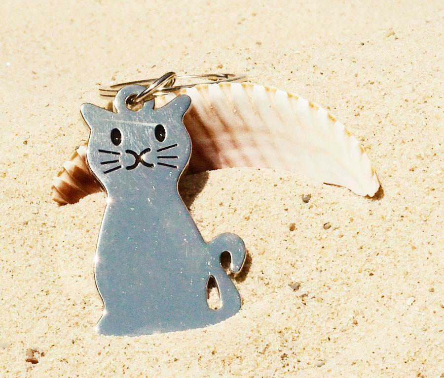 PawZaar Accessories Smiling Cat Key Ring