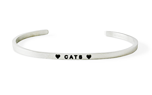 PawZaar.com Jewelry Stainless steel / OSFM CATS Cuff Bracelet | Paw Promise Charity Bracelets