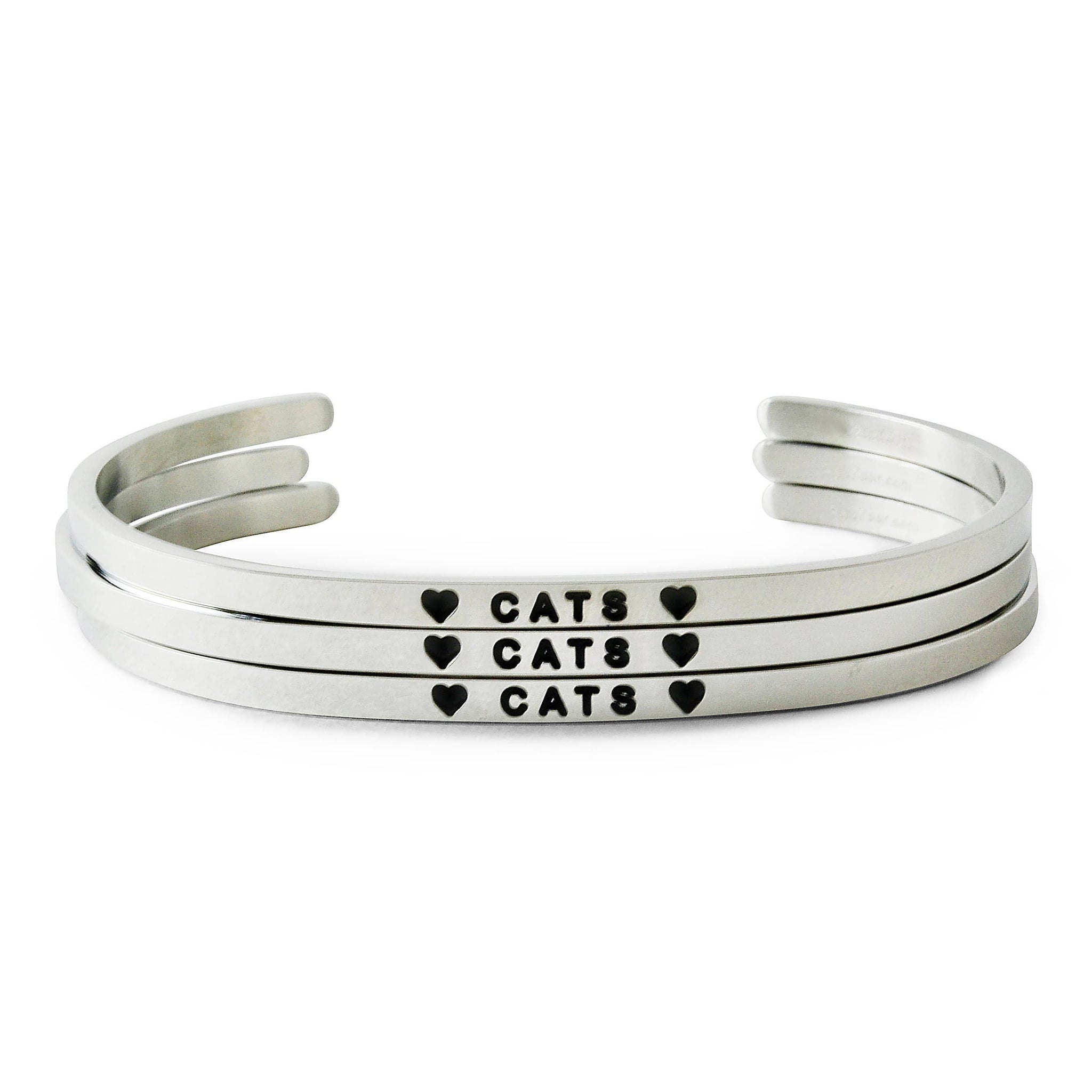 PawZaar.com Jewelry Stainless steel / OSFM CATS Cuff Bracelet | Paw Promise Charity Bracelets