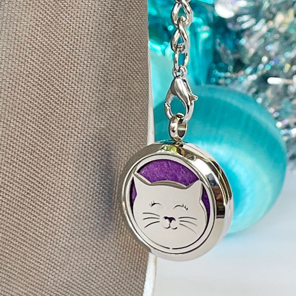 Yucky Puppy Accessories Smiling Cat Aromatherapy Purse Locket or Key Ring