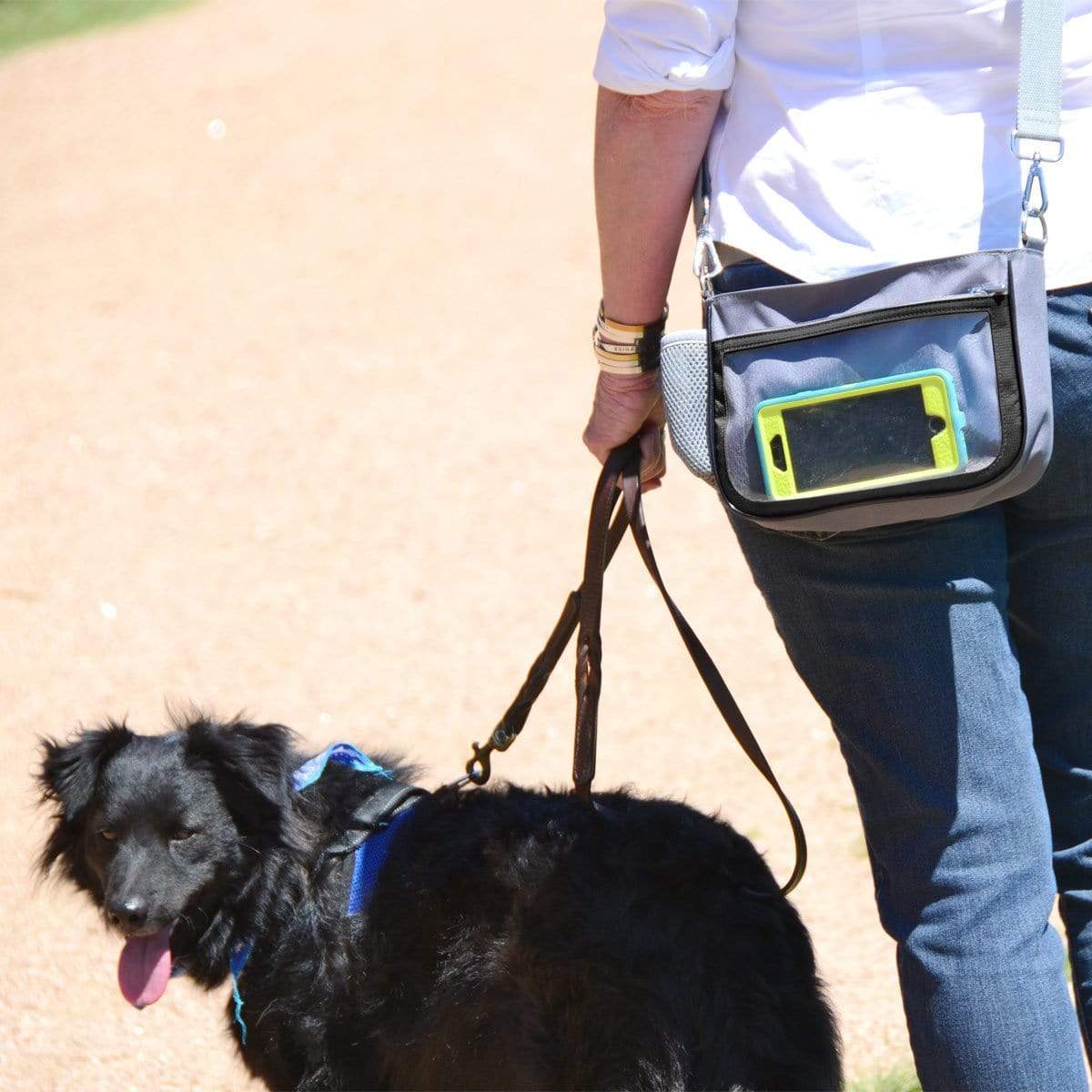 Yucky Puppy Bags and Purses Black + Gray Yucky Puppy dog walking bag | crossbody phone bags