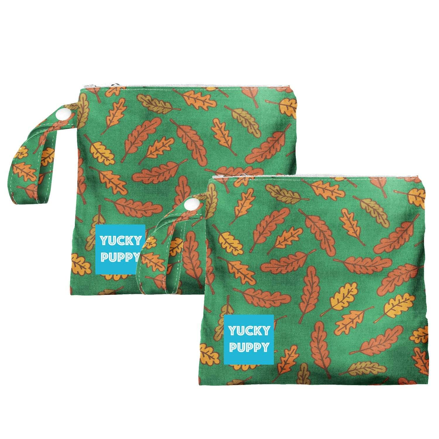 Yucky Puppy Standard + XL Fall Leaves Dog Poop Bag Holders (Set of 2 Bags)